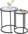 Glass Nesting Small Stacking Drink Coffee Table