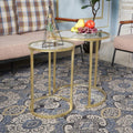 Glass Nesting Small Stacking Drink Coffee Table