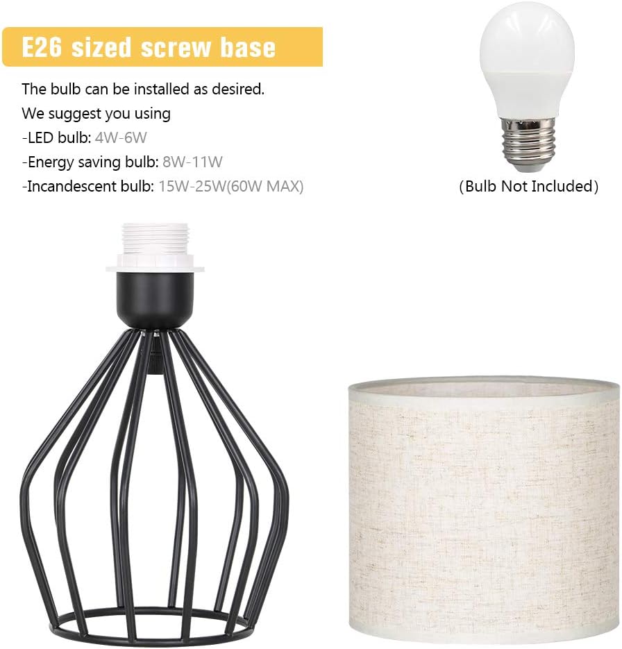 Vintage Nightstand Lamp for Bedroom Living Room