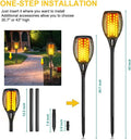 Waterproof Solar Light with Flickering Flames for Yard Garden