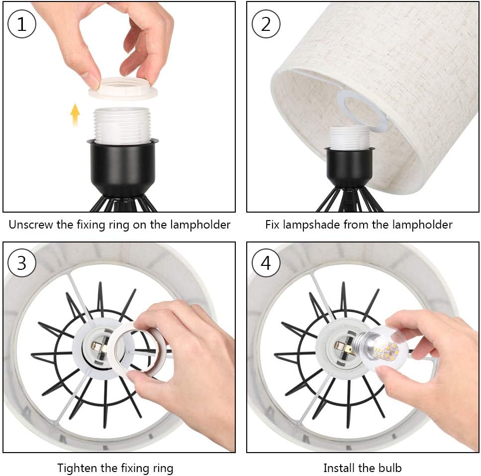 Vintage Nightstand Lamp for Bedroom Living Room