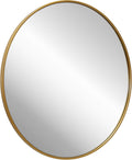 Gold Round Hanging Mirror