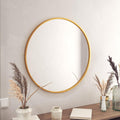 Gold Round Hanging Mirror