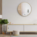 Gold Round Hanging Mirror