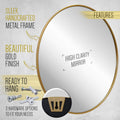 Gold Round Hanging Mirror