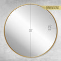 Gold Round Hanging Mirror