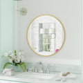 Gold Round Hanging Mirror