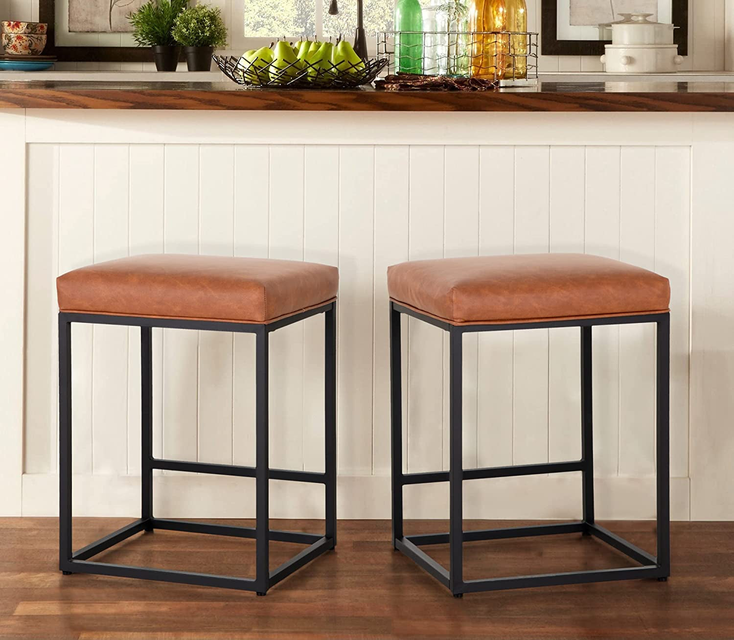 Kitchen Counter Backless Modern Barstools Set