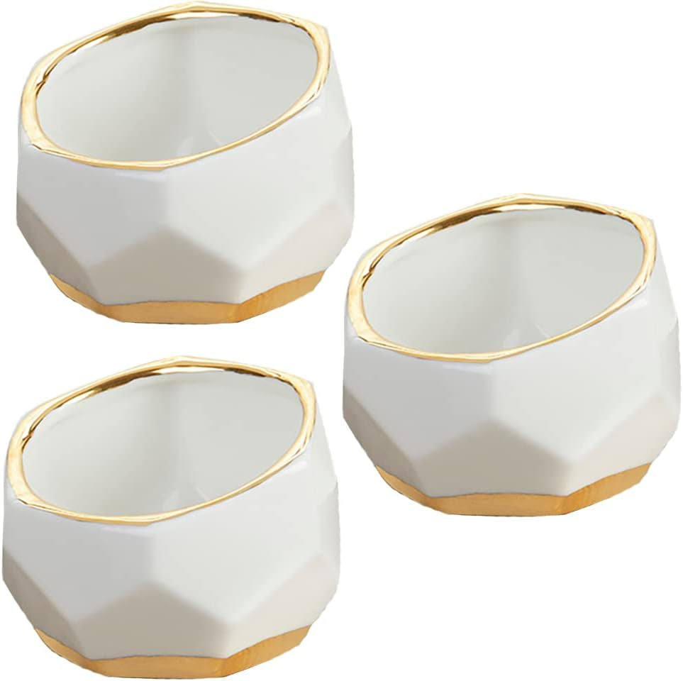 Geometric Ceramic Planters Decorative Bowls