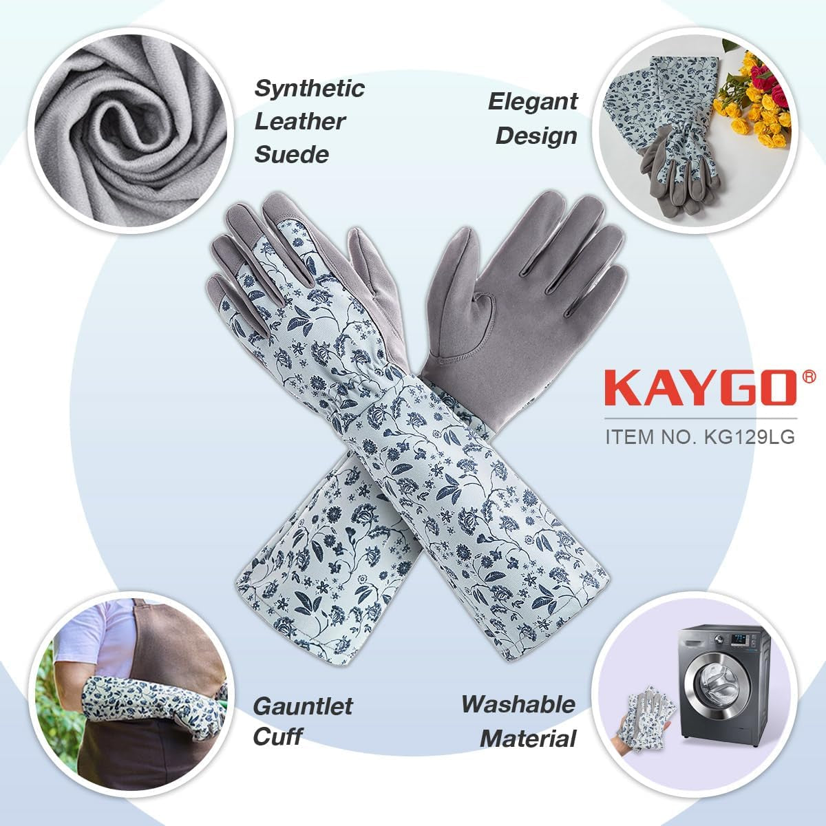  Long Sleeve Gardening Gloves