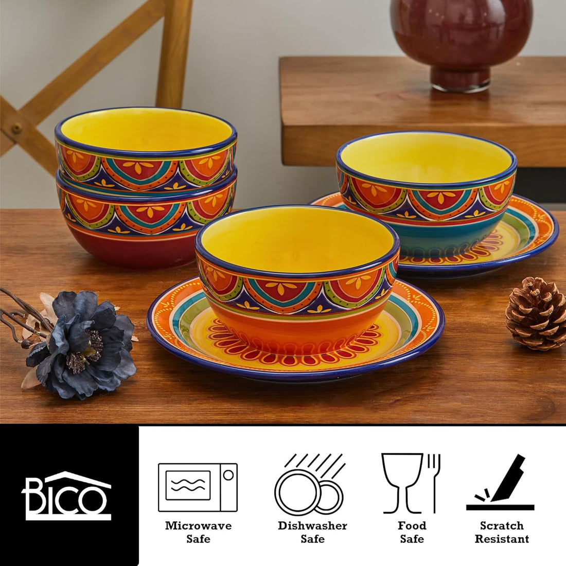 Tunisian Ceramic Cereal Bowls Set 