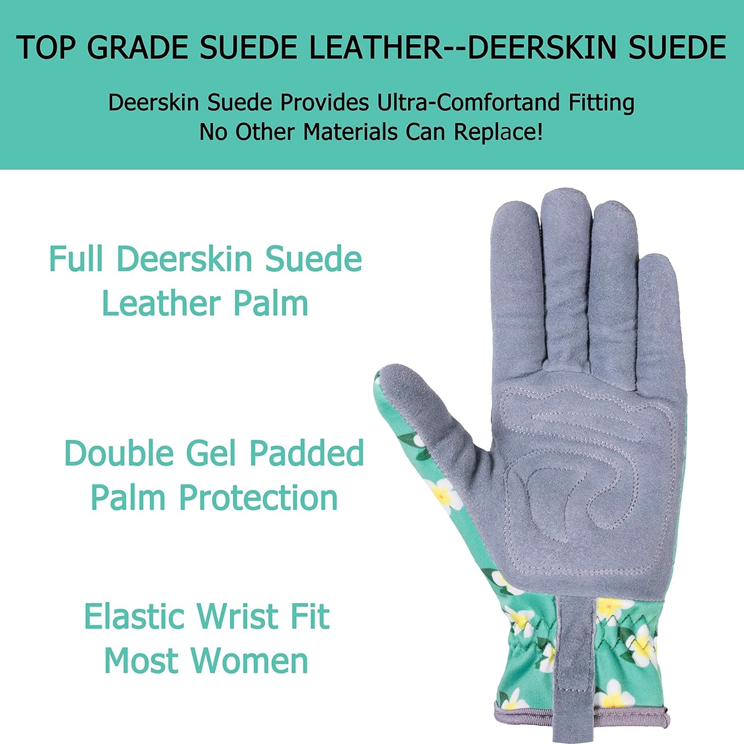 Deerskin Suede Leather Gardening Gloves