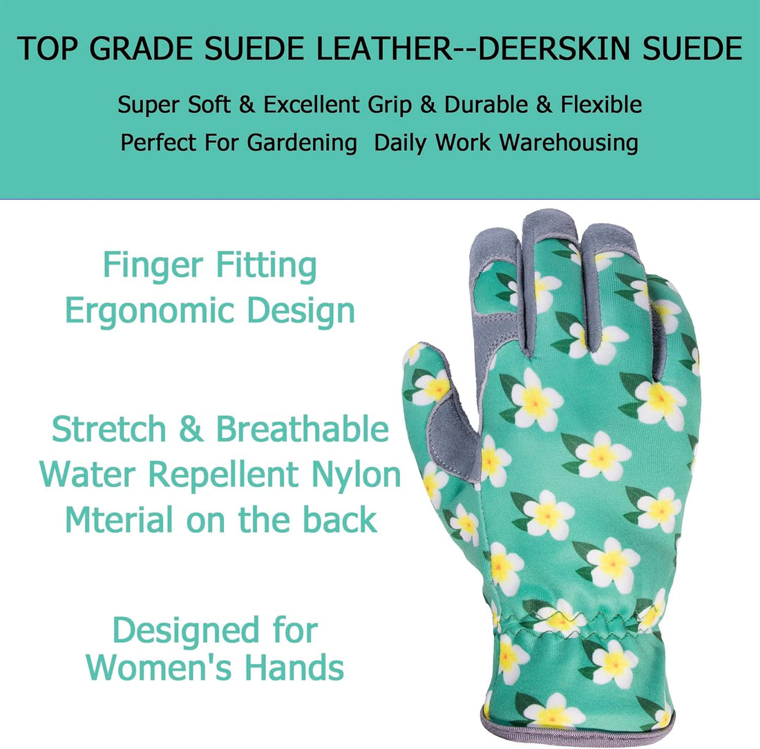 Deerskin Suede Leather Gardening Gloves