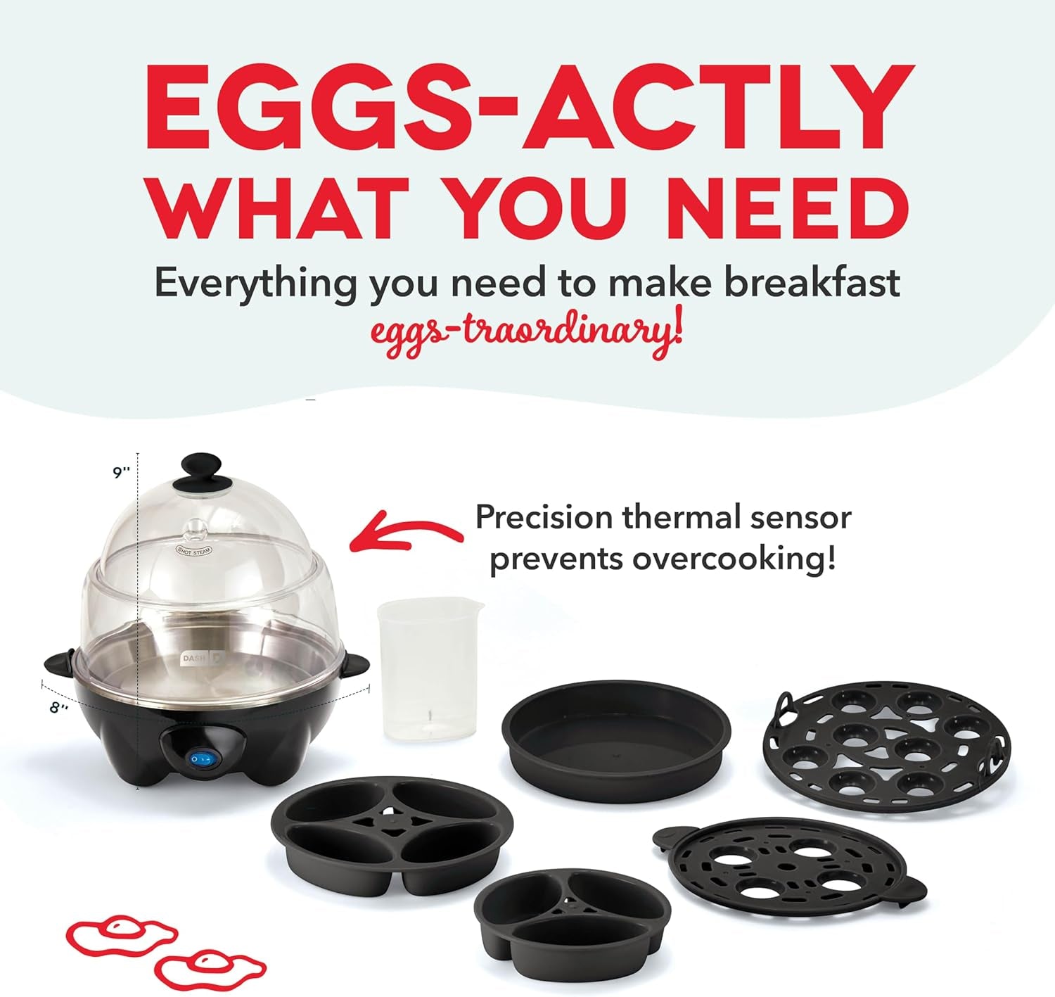 Egg Cooker with Auto Shut off Feature