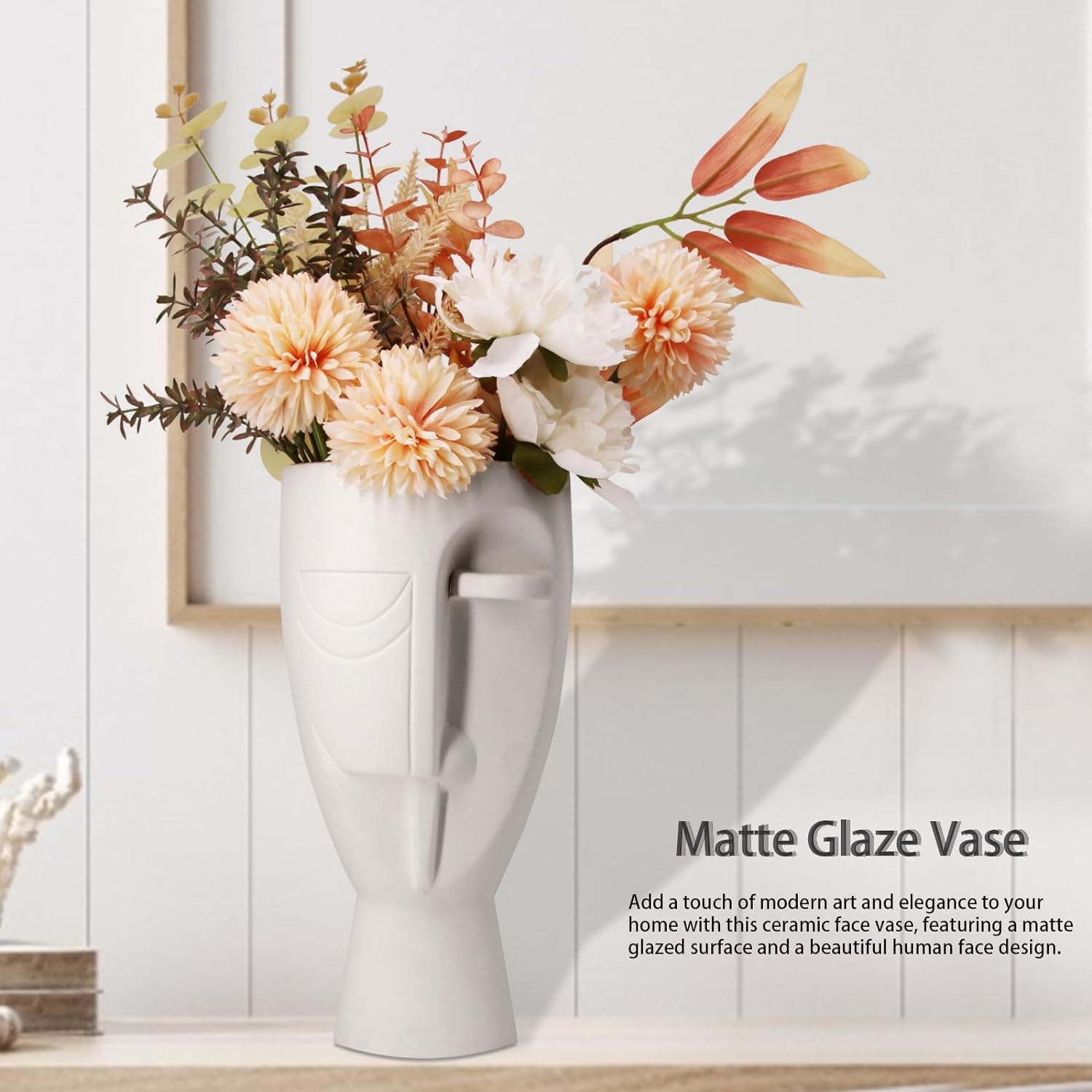 Simple Ceramic Face Art Vases