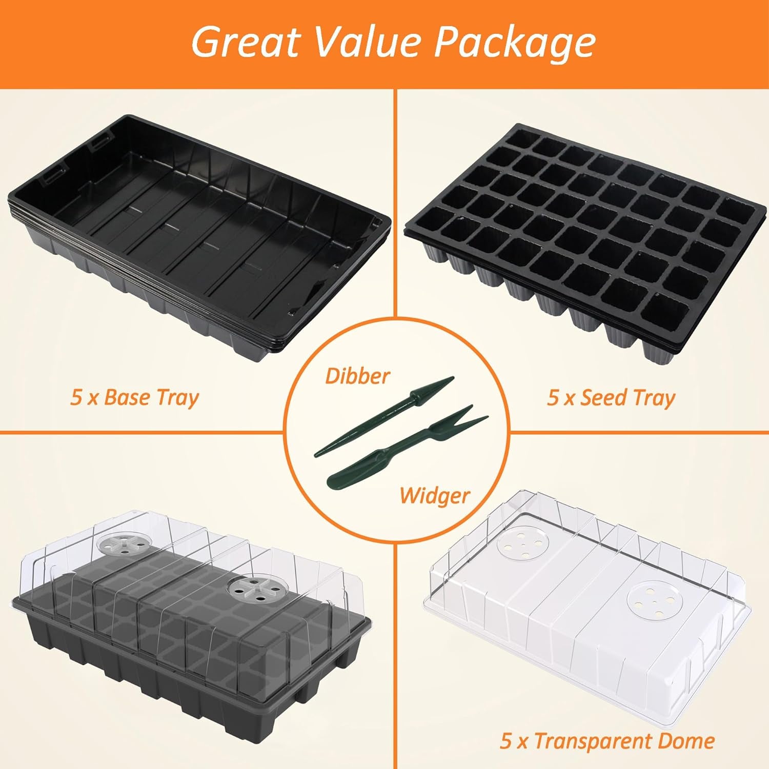 Seed Starter Plant Germination Trays Kits