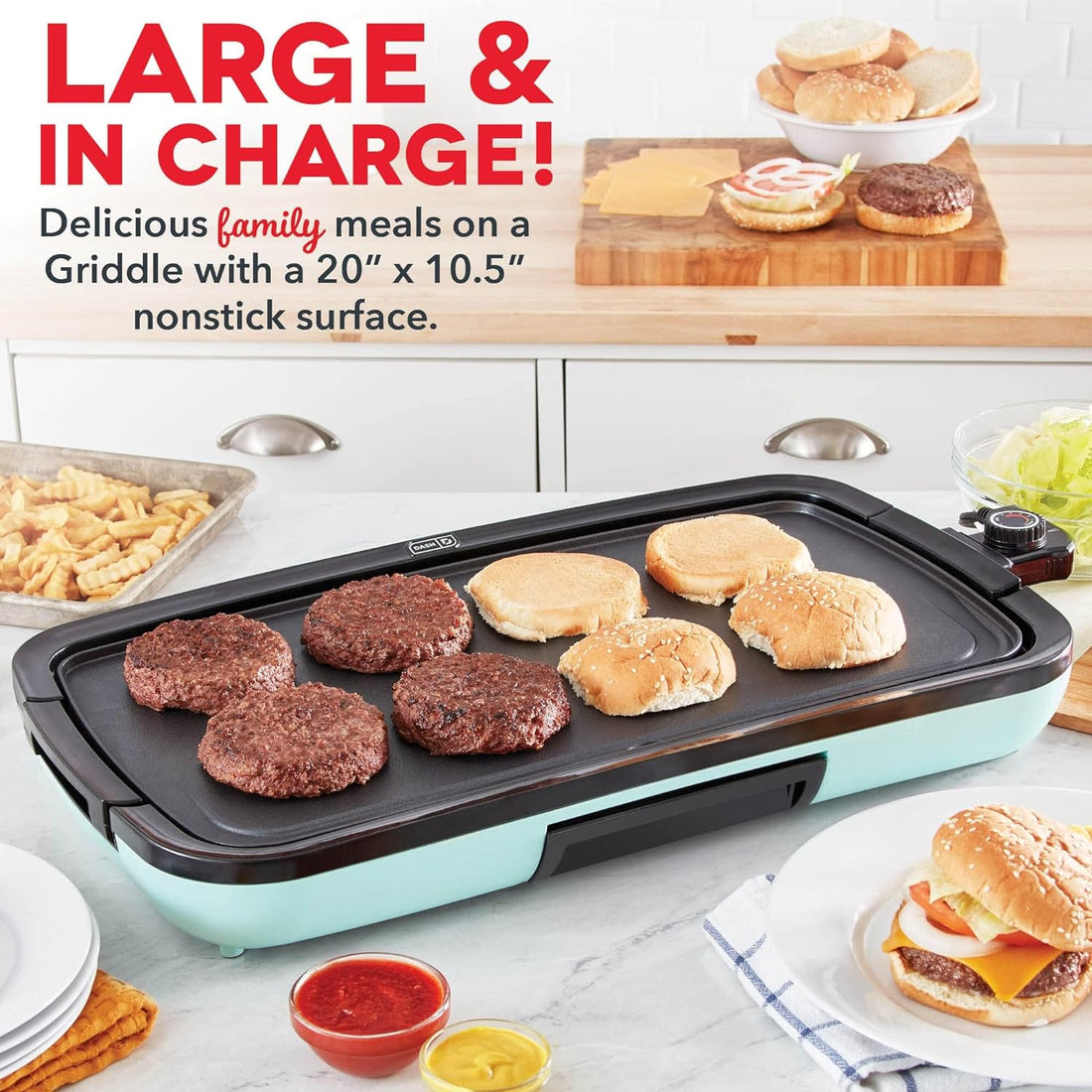 Electric Griddle with Removable Nonstick Cooking Plate